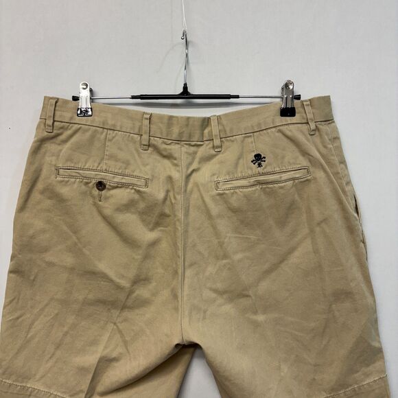 Vintage Ralph Lauren Rugby Men Flat Front Chino Shorts Size 36 Beige M294 -29 - Picture 14 of 16